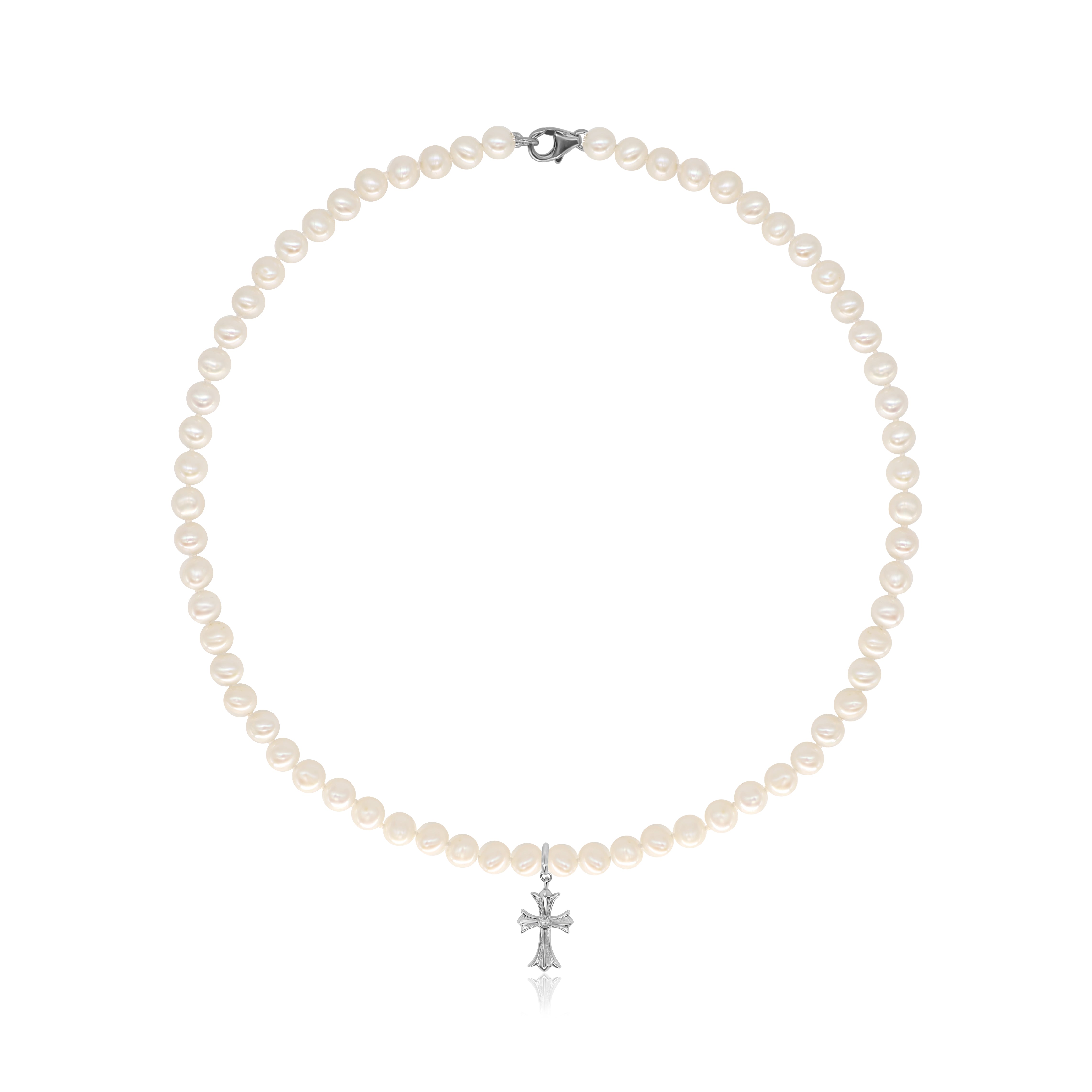 Croix d’Argent Freshwater Pearl Necklace